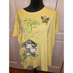 Butter Yellow Disney Thumper Graphic Tee 22/24 Feminine Whimsical
